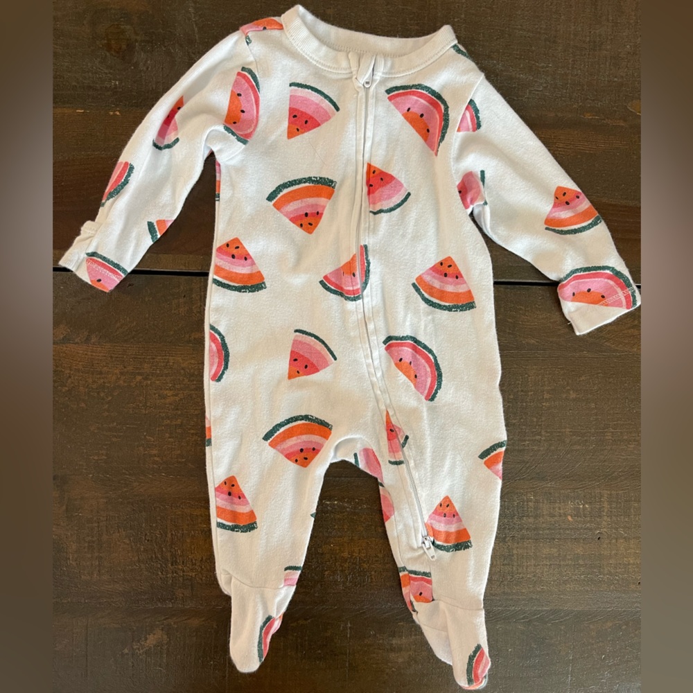 0-3MO old navy two way zip onesie
